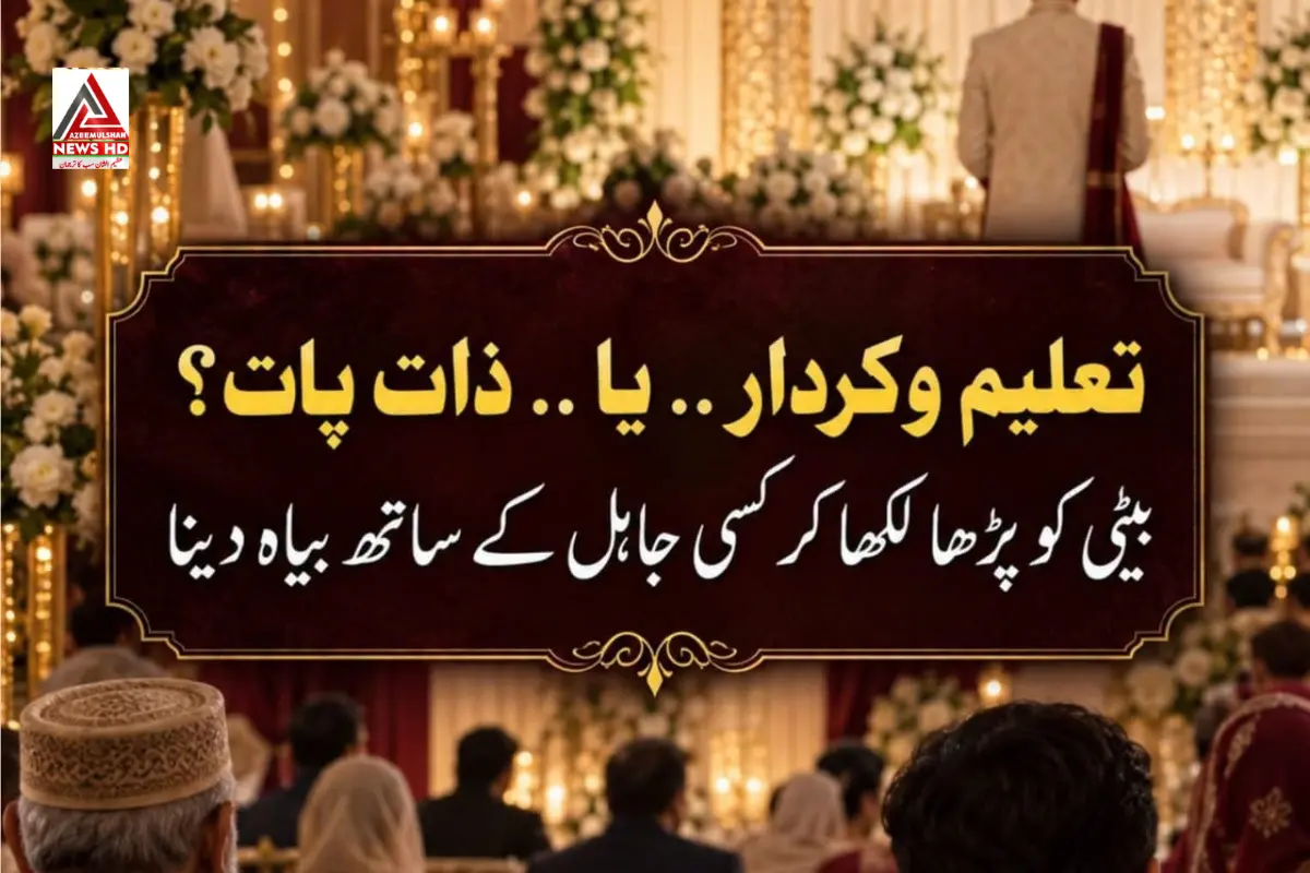 بیٹی کو پڑھا لکھا کر کسی جاہل کے ساتھ بیاہ دینا