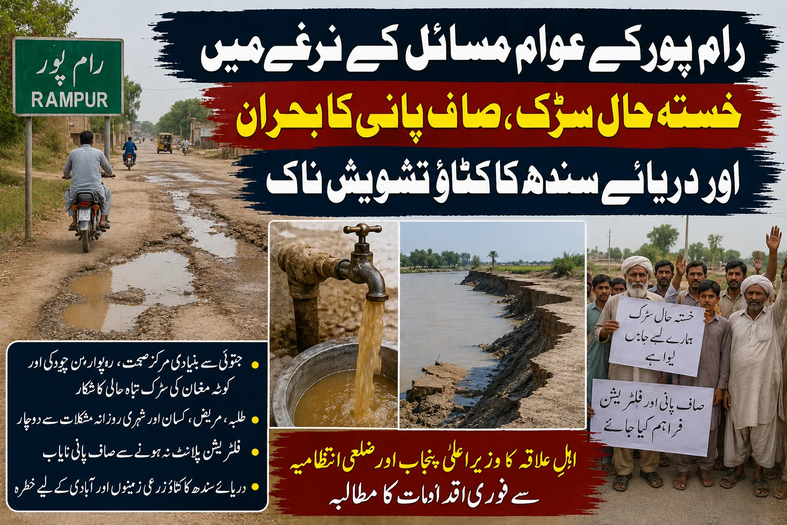 رام پور میں ترقیاتی کام نہ ہونے سے عوام پریشان